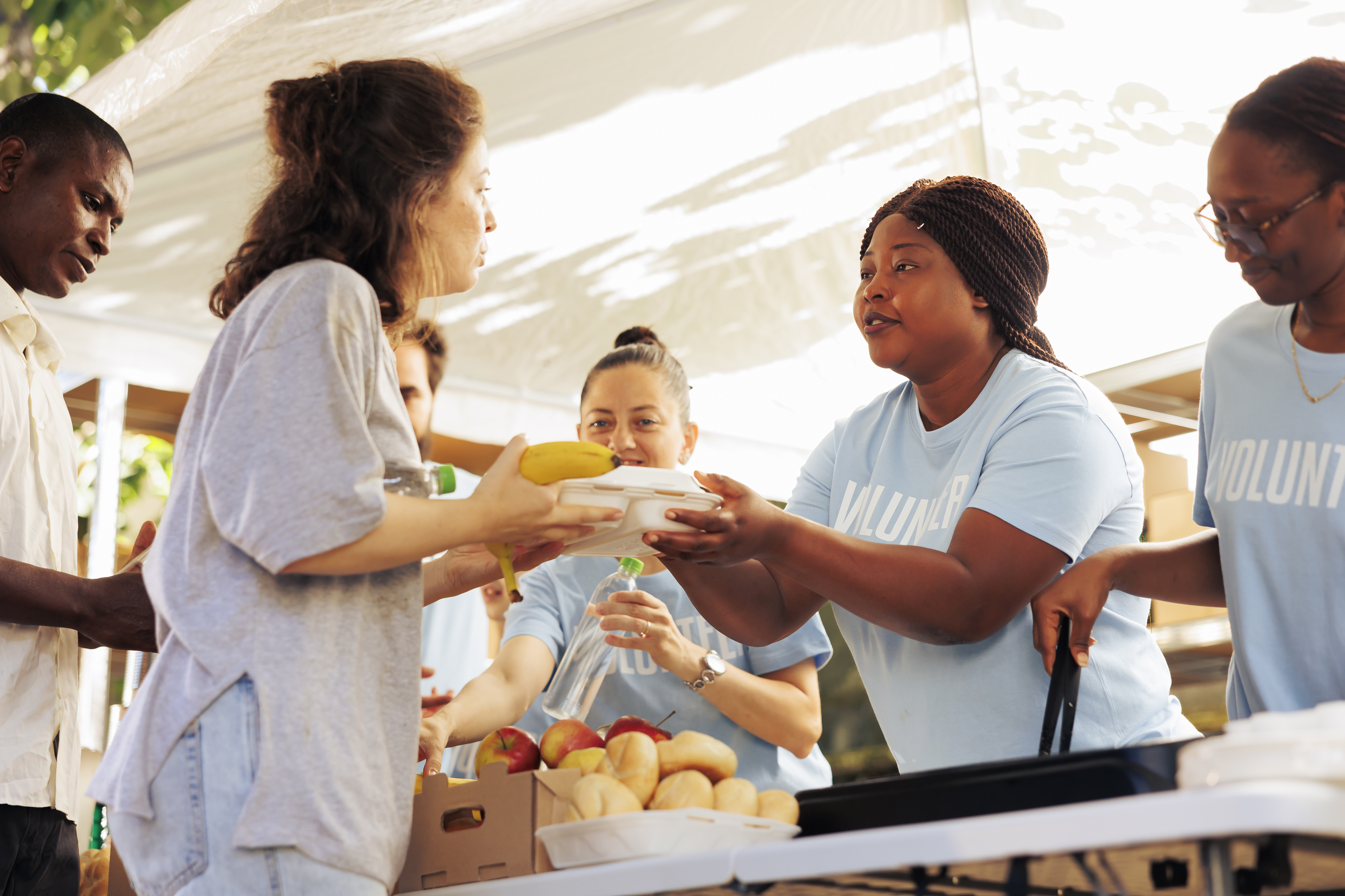 Volunteers serving their community