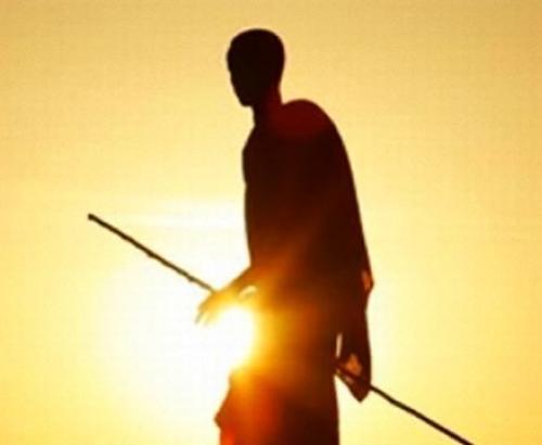 African man silhouette