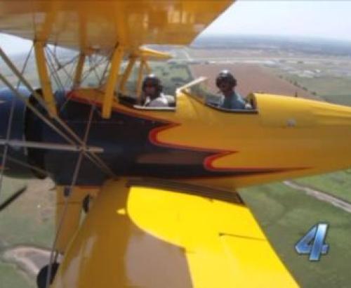 Sidney Emmert in plane