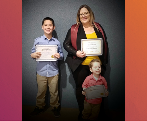 Rachel Walsh and her kids