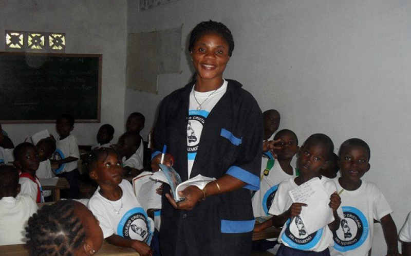 Una de las escuelas en Guinea Ecuatorial