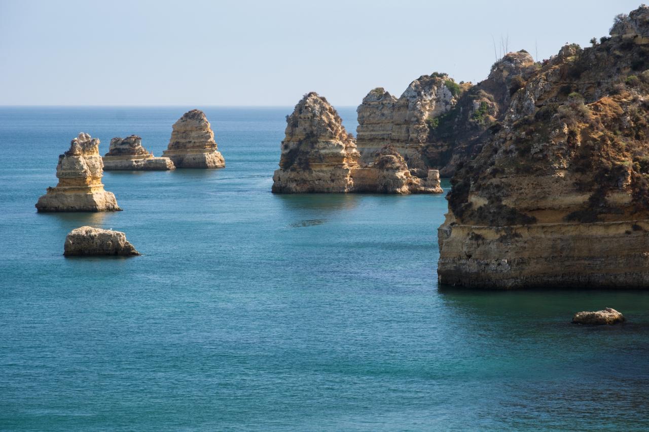 Cliffs in ocean